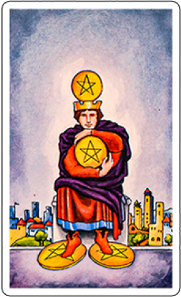 four of pentacles image